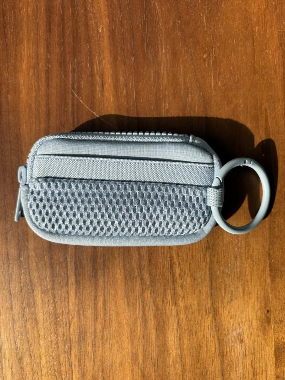 Dagne Dover Gray Neoprene Keychain Zip Pouch